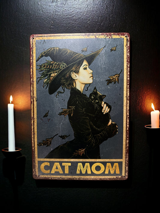 Cat Mom Tin Sign