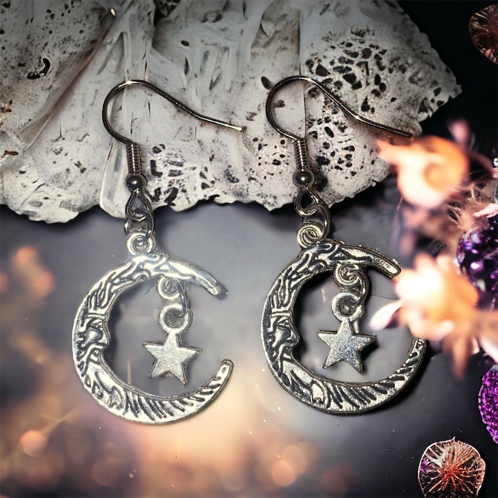 Moon & Star Earrings