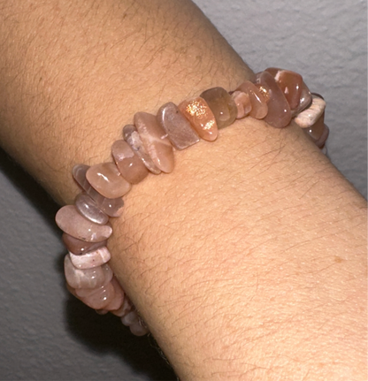 Peach Moonstone Bracelet