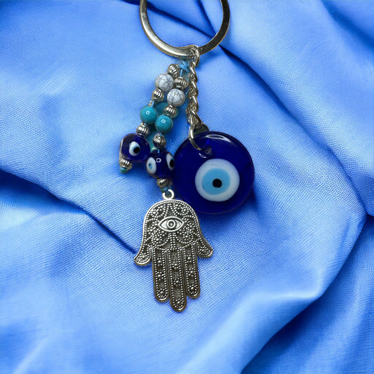 Evil Eye Hamsa Keychain