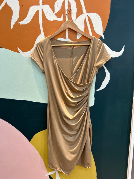 Tan Date Night Dress